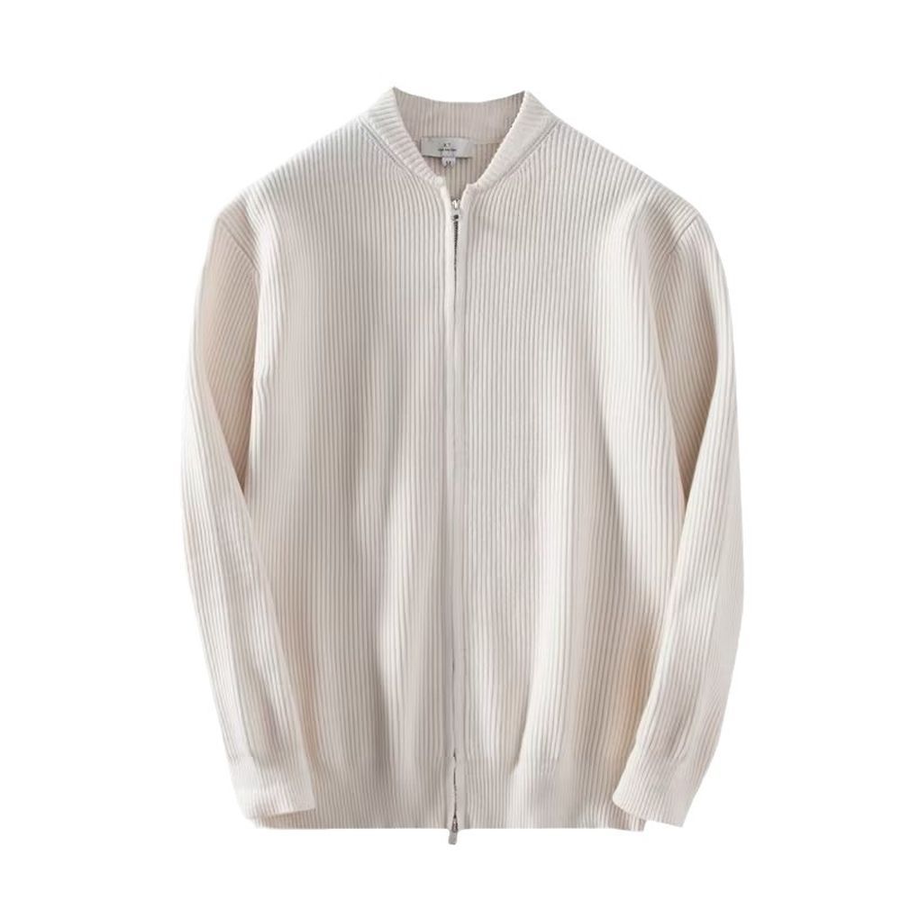 Men's Solid Color Knitted Cardigan Sweater Jacket Casual Slim Fit